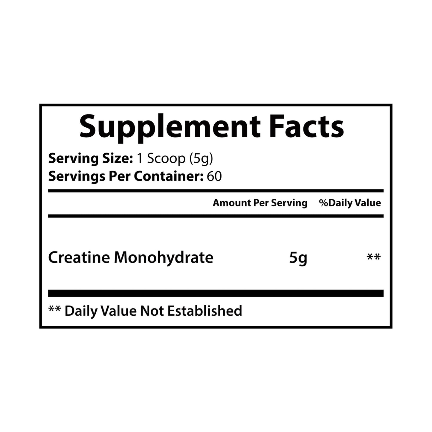 Creatine Monohydrate (60 day)